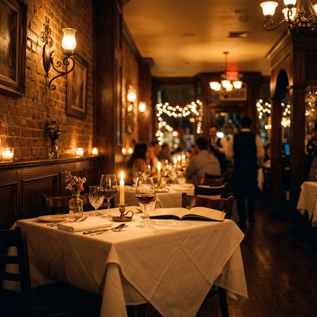 The dining room before service